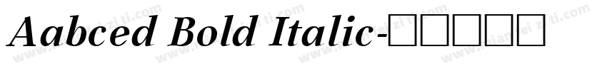 Aabced Bold Italic字体转换